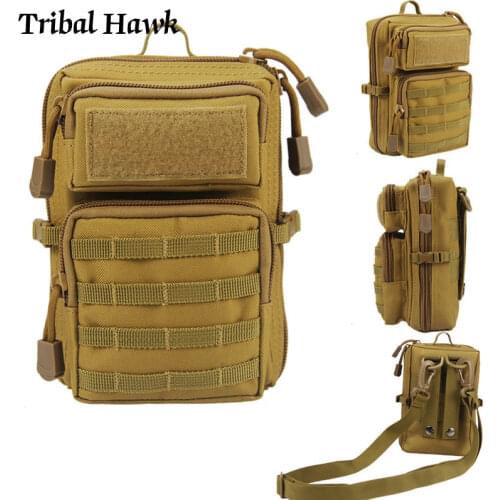 Tactical Molle Bag Men Military Waist Belt Pouch Utility EDC Tool Gear Phone Holster Outdoor Hunting Hiking Shoulder Bag