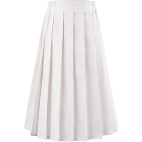 2021 Summer High Waist Anime Skirts Harajuku Black Skirts Womens Kawaii School Uniform Short Mini White Pink Plaid Pleated Skirt