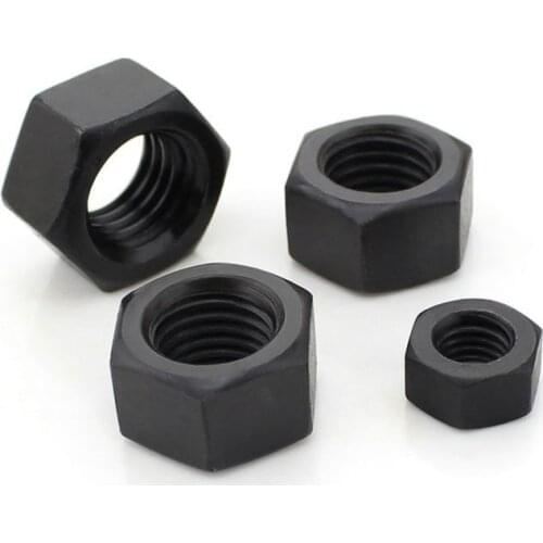 Grade 8.8 "high strength" fine pitch hexagon nut screw cap blackened M8*1 M10*1-M20*1.5