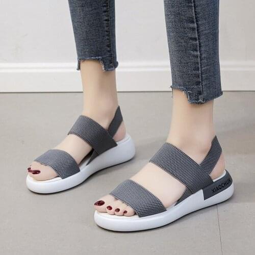 2021 Woman Gladiator Sandals Summer Casual Open Toe Platform Sandals For Women Non Slip Soft Thick Soled Beach Outdoor Sandals