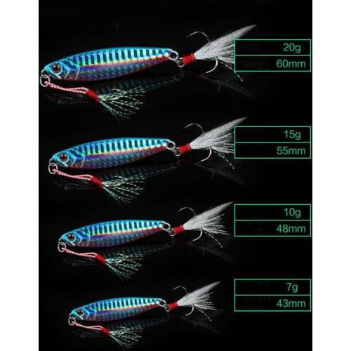 1pcs Metal Jig Fishing Lures Bass Fishing Bait Jigs Saltwater Lures Fishing Hard Lure Tackle Artificial Bait