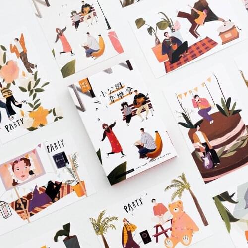 30 Pcs/Set Novelty Park Music Party Postcard /Greeting Card/Message Card/Christmas and New Year gifts