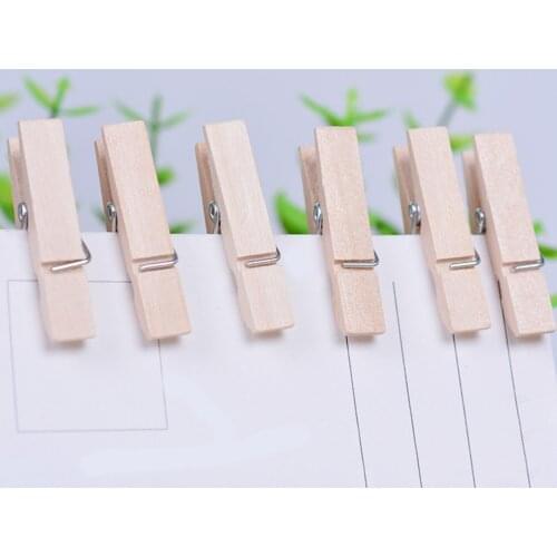 50 Pcs/lot Natural Mini Spring Wood Clips Clothes Photo Paper Peg Pin Clothespin Craft Clips Party Home Decoration Wholesale