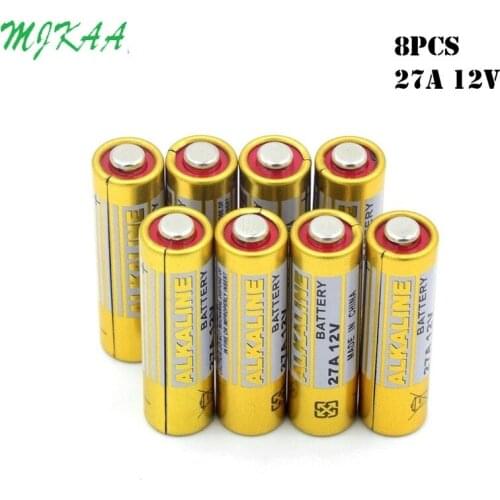 8PCS 12v G27A A27 27A GP27A A27 L828 V27GA EL812 EL-812 CA22 ALK27A A27BP for Doorbell Remote Control Dry Alkaline Battery