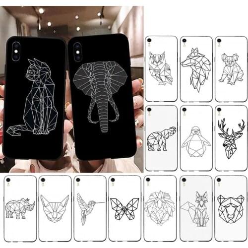 FHNBLJ Cat Dog Fox Elephant Deer Phone Case for iPhone 11 12 pro XS MAX 8 7 6 6S Plus X 5S SE 2020 XR cover
