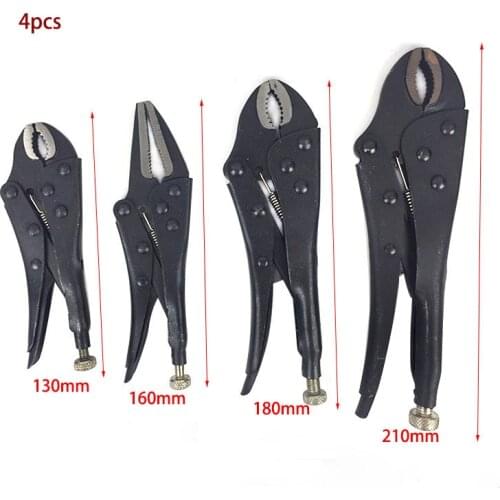 Locking Pliers Gourd Mouth Straight Jaw Lock Mole Plier High Carbon Steel Wear Resistant Vise Grip Clamping Hand Tools