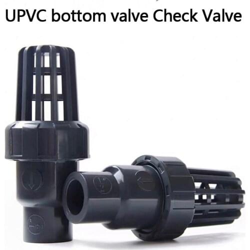 UPVC water filter water pump water inlet outlet filter PVC Check Valve With Filter Aquarium Fittings 1 Pcs