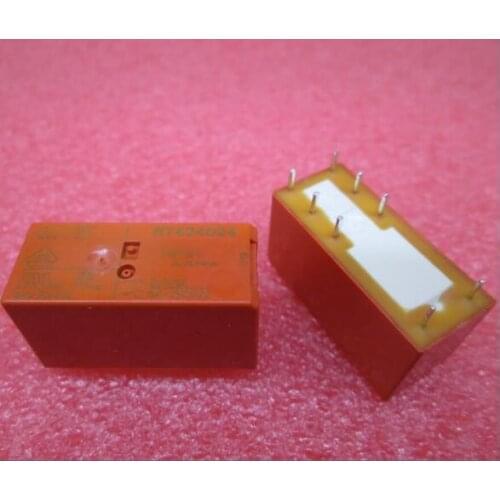 HOT NEW relay RT424024A 24VDC RT424024 RT424024A-24VDC 424024 24VDC DC24V 8PIN 10PCS/LOT