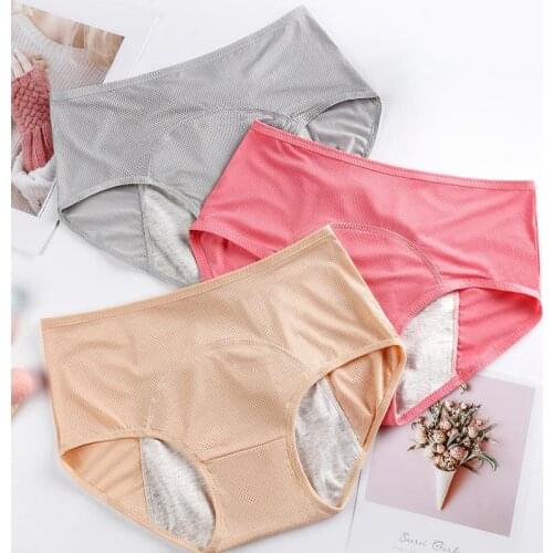 Cotton Panties Female Underpants Sexy Panties for Leak Proof Menstrual Panties Physiological Period Pants Plus Size Briefs