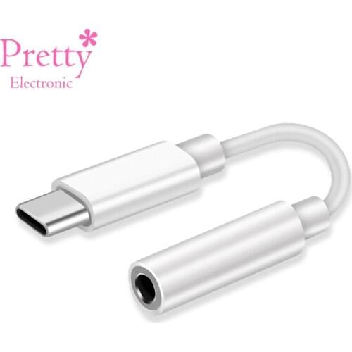 Type-C To 3.5mm Earphone Cable Adapter Audio Transfer Portable Play Music Video Call Wire Control Headphone Converter Cables