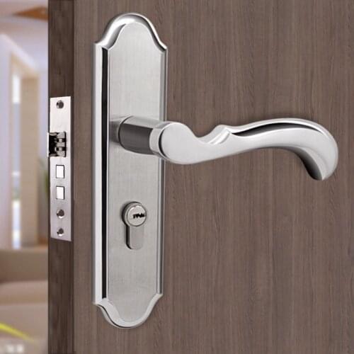 Direction Universal Handle Mechanical Lock Bedroom Simple Wooden Door Stainless Steel Door Lock
