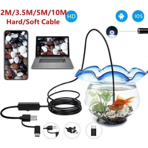 Mini Video Camera IP67 1080P Android 8MM Micro USB Type-c USB 3-in-1 Computer Endoscope Borescope Tube Waterproof USB Inspection