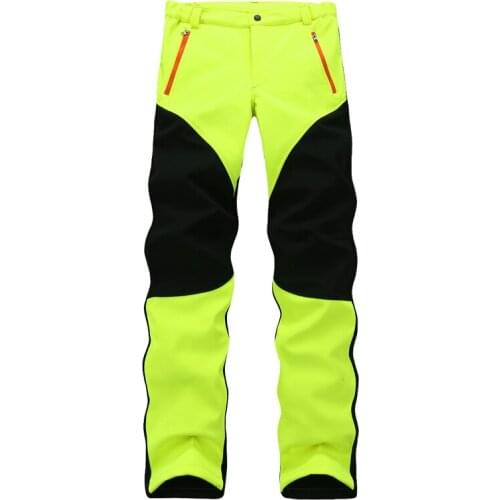 Men Women Winter Outdoor Waterproof Fleece Pants New High Quality Softshell Trousers Hiking Climbing Travel Training Male Pants