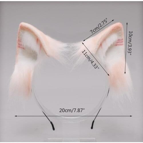 Q1FA Womens Mens Hairhoop Fashionable Lovely Animal Cat Ears Hairclip Holiday Party Christmas Cosplay Hair Accessories