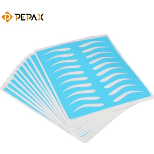 PEPAX 5/10 pcs Silicone Permanent Makeup Eyebrow Tattoo Practice Skin Double Fake Practice Skin For Microblading Tattoo Supplies