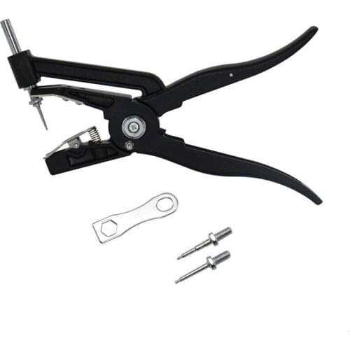 Ear tag pliers Animal Control Device black Metal ear thorn tongs Swine Cow Sheep Rabbit Identification tool 1pcs