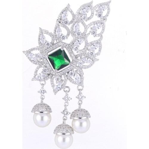 Hot Trendy Jewelry Shining Zircon Flower Charms For Jewelry Making Big Micro Pave Craft Pearl Floating Charms Wholesale Bedel