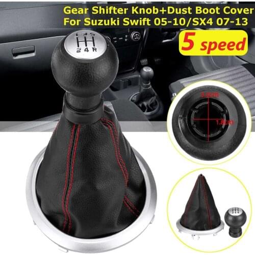 5 Speed Car Gear Shift Stick Knob with Dust Cover Collar For Suzuki Swift 2005-2010 SX4 2007-2013 ALTO 2010-2015 Gear Shift Knob