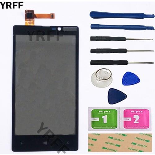 Mobile Touch Screen Glass For Nokia Lumia 820 Nokia 820 Phone Touchscreen Panel Front Glass Digitizer Sensor Parts Tools 3M Glue