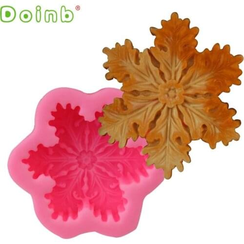 Snowflake Chocolate Candy Jello 3D Silicone Mould Cake Tools Soap Mold Sugar Craft Cake Decoration