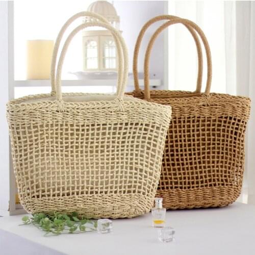 Соломенная сумка 2021 women shoulder bags wicker woven ladies handbags handmade summer beach rattan bag female large tote bags
