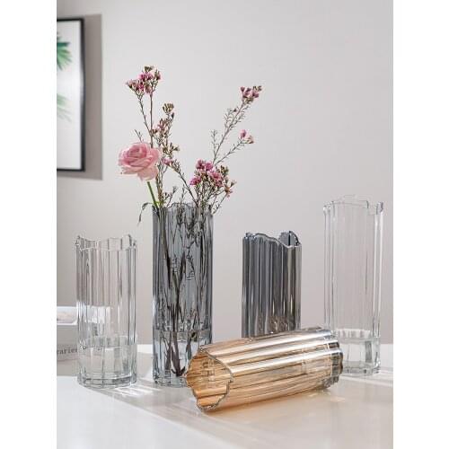 Creative Fashion Modern Color glass vases Home decor Furnishing flower vase tabletop vase arts and crafts wedding Home Decor