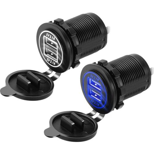 12V-24V LED Car Dual USB Charger Cover for renault arkana duster logan 2 kaptur sandero laguna 2 kangoo megan 3 clio