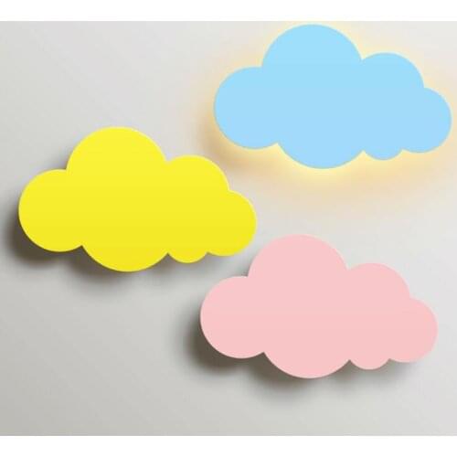 Lovely Cloud Shape LED Wall Light 15W Warm Light, Energy Saving Wall Lamp for Children Kids Bedroom Home Aisle Decoration