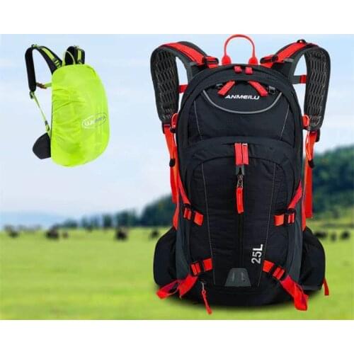 25L Waterproof Bicycle hytration backpack with rain cover,cycling bag for MTB road bike,climbing outdoor backpacks,no water bag