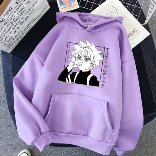 Japanese Anime Hoodies Hunter X Hunter Men Women Pullovers Hoodies Streetwear Killua Zoldyck Hisoka 90s Hoody Mens Hoodie