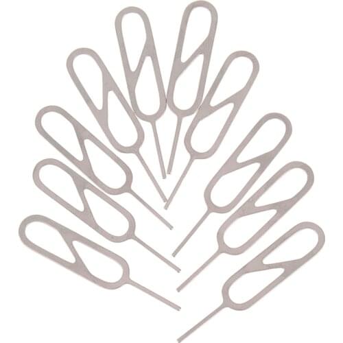 10pcs SIM Card Tray Removal Eject Pin Key Tool Needle For iPhone 7 plus 8 X for iPad Samsung S7 S8 For Huawei Xiaomi