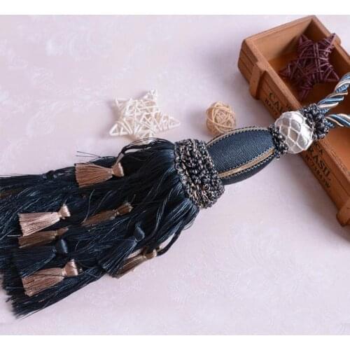 2pcs/lot Tieback Hanging Tassel For Curtain Accessories Ball Beaded Hanging Ball Borlas Pendentes Artesanato Fringe Curtain