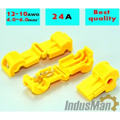 200pcs .100pair awg12 Scotch Lock Quick Splice Wire Connectors Terminals Crimp Electrical Car Audio Wire Set