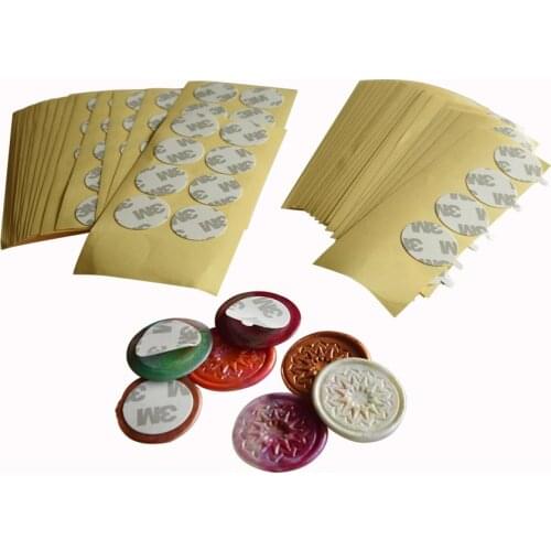 Personalized wax seal sticker making adhesive eared round 25mm 20 pcs per lot