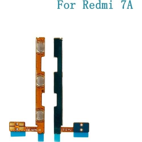 50pcs/lot For Xiaomi Redmi 7A Switch Volume On Off Buttons Flex Cable Volume Up Down Key Control Cable Replacement