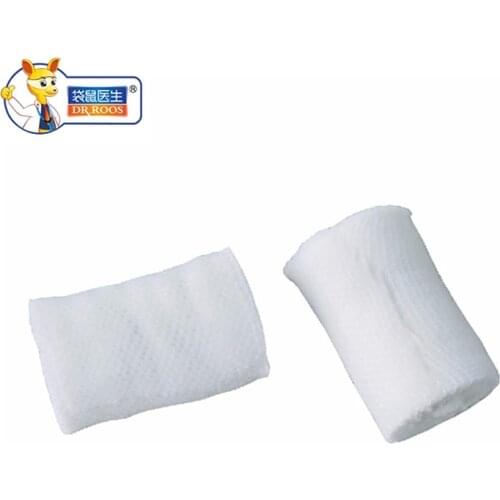 DR.ROOS 8cmx600cm 2 rolls medical cotton gauze bandage roll first aid bandage for wound hemostasis
