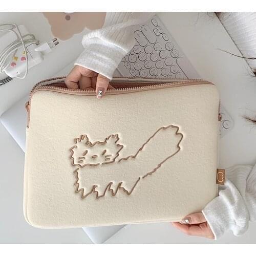 13 Inch Cute Cat Laptop Sleeve Bag For Mac Ipad Pro15 inch Thick Cotton Laptop Tablet Inner Case Keyboard Ipad
