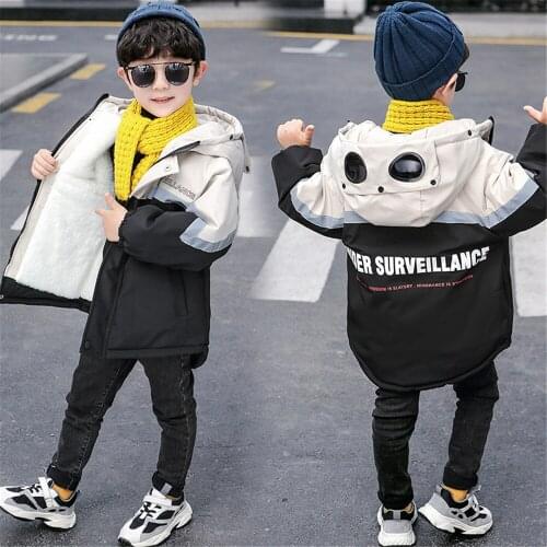 Kid Children Warm Clothing Overalls Coats Baby Outerwear Winter Windbreaker For Boys Teen Jackets Clothes Parkas