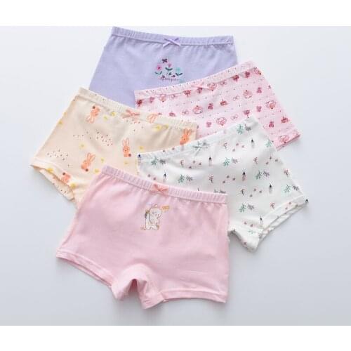 HPBBKD 5Pcs/lot Girls Cotton Boxer Briefs Girl Panties Girls Boxer Shorts Childrens Panties Kids Underwear For 2-14 Years GU264