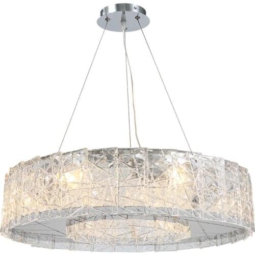 New crystal chandelier American restaurant modern handmade glass luxury chandelier lamp creative designer simple dining lamp