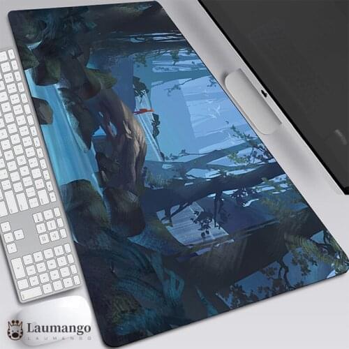 Tree Landscape Mausepad Gamer Mause Desk Pad Gaming Accessories Pc Gamer Complete Anime Mice Keyboards Table Mat Mouse Pads