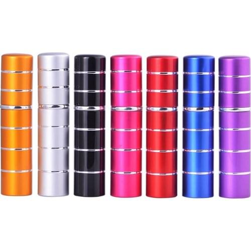 Perfume Refillable Bottle 5ML Multicolor Empty Cosmetic Container Aluminum Housing Atomizer Glass Liner Ring Spray Scent-Bottle