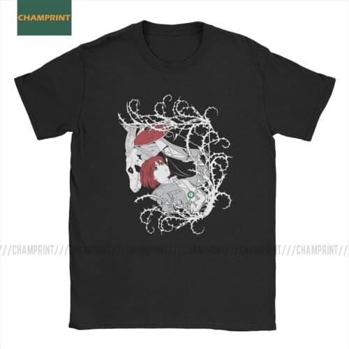 Men T-Shirt Ancient Magus Bride T Shirts Chise And Elias Cotton Tee Shirt Short Sleeve Anime Ainsworth Manga Tops Plus Size