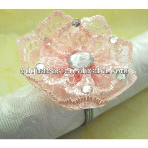 Cheap napkin ring band flower wedding napkin holder