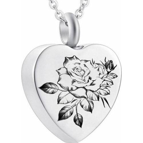 Heart Cremation Urn Necklace For Ashes Urn Jewelry Memorial Pendant With Fill Kit And Gift Velvet Bag Commemorative