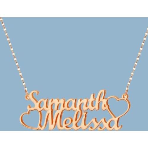 Personalized Name Crown Necklace Handmade Customized Cursive Font Nameplate Custom Necklace Stainless Steel Chain Jewelry Gifts