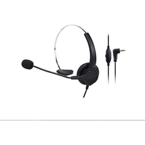 2.5mm Plug Call Center Telephone Headset Volume Control with Microphone Headphone Noise Cancelling for Home Office Phone