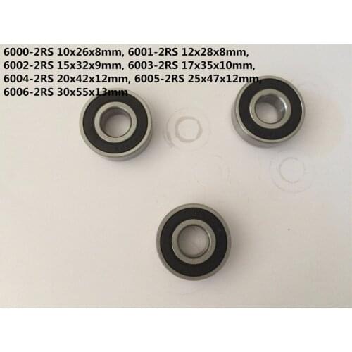 1pc 6000-2RS 6001-2RS 6002-2RS 6000ZZ 6001ZZ 6002ZZ Deep Groove Rubber Sealed Ball Bearing Metal Shielded Bearing