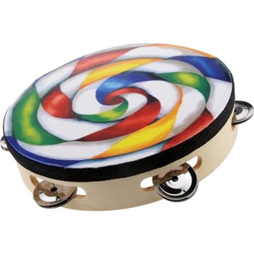 Sunny 8" Musical Lollipop Tambourine Drum Round Percussion KTV Party Gifts