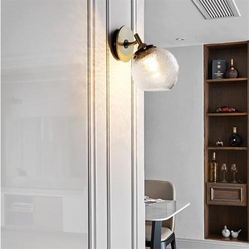 Nordic Type Led Wall Lamp For Restaurant Bedroom Bedside Contracted Single Head Luminaire Aisle Creative Modernism Deco Supplies